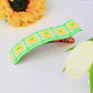 Electric Floral Vintage Ribbon Hair Clip