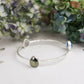 Three Stone Bangle Bracelet (size XS)