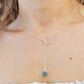 Pebble Drop Lariat Necklace
