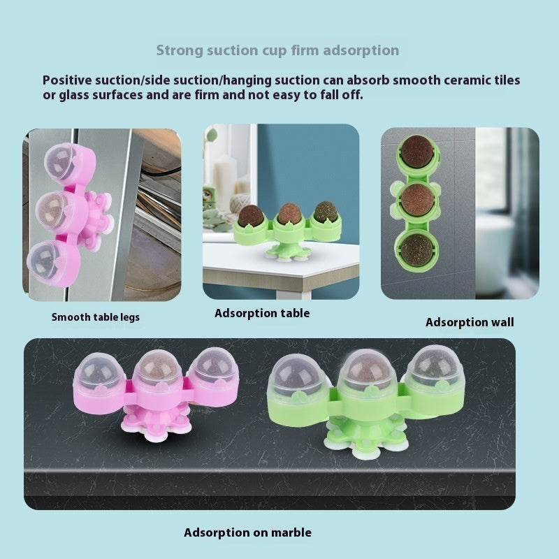 New Three-piece Catnip Ball Rotating Windmill