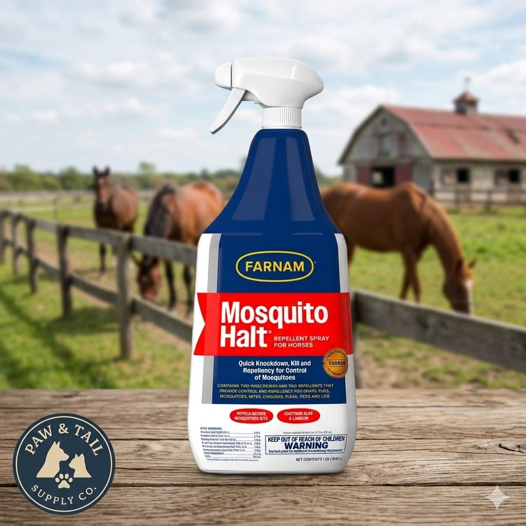 Farnam Mosquito Halt Horse Repellent Spray 32 oz. Fast Knockdown Mosquito & Flies