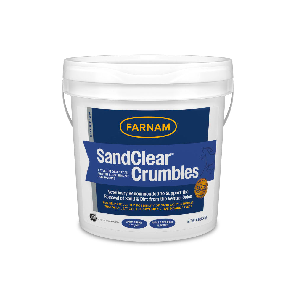 Farnam SandClear Psyllium Crumbles for Horses Digestive Support Sand Colic Risk 10 lbs.