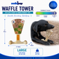 Waffle Tower Juguete Masticable y de Enriquecimiento de Nylon | 2 en 1 para Masticadores Agresivos | SodaPup