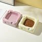Creative Cheese-shaped Ceramic Bowl Cute Cat Food Dish