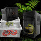 Portable Reptile Terrarium Habitat for Mini Pet Houses Breathable Holes Stackable Container (Black-M)