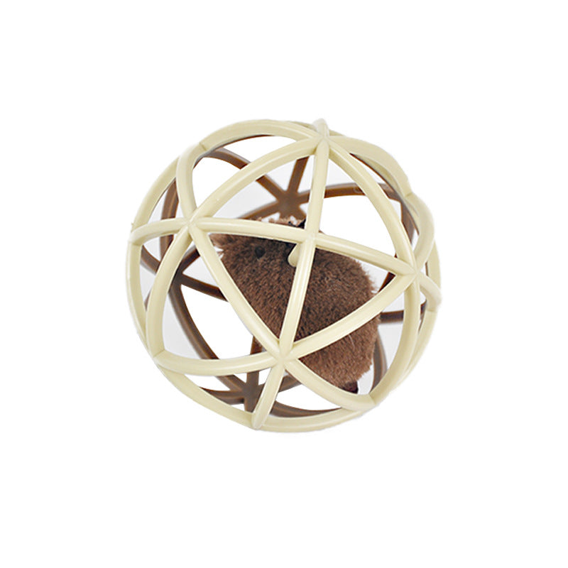 Pet Vocalizing Cat Toy Ball Cage