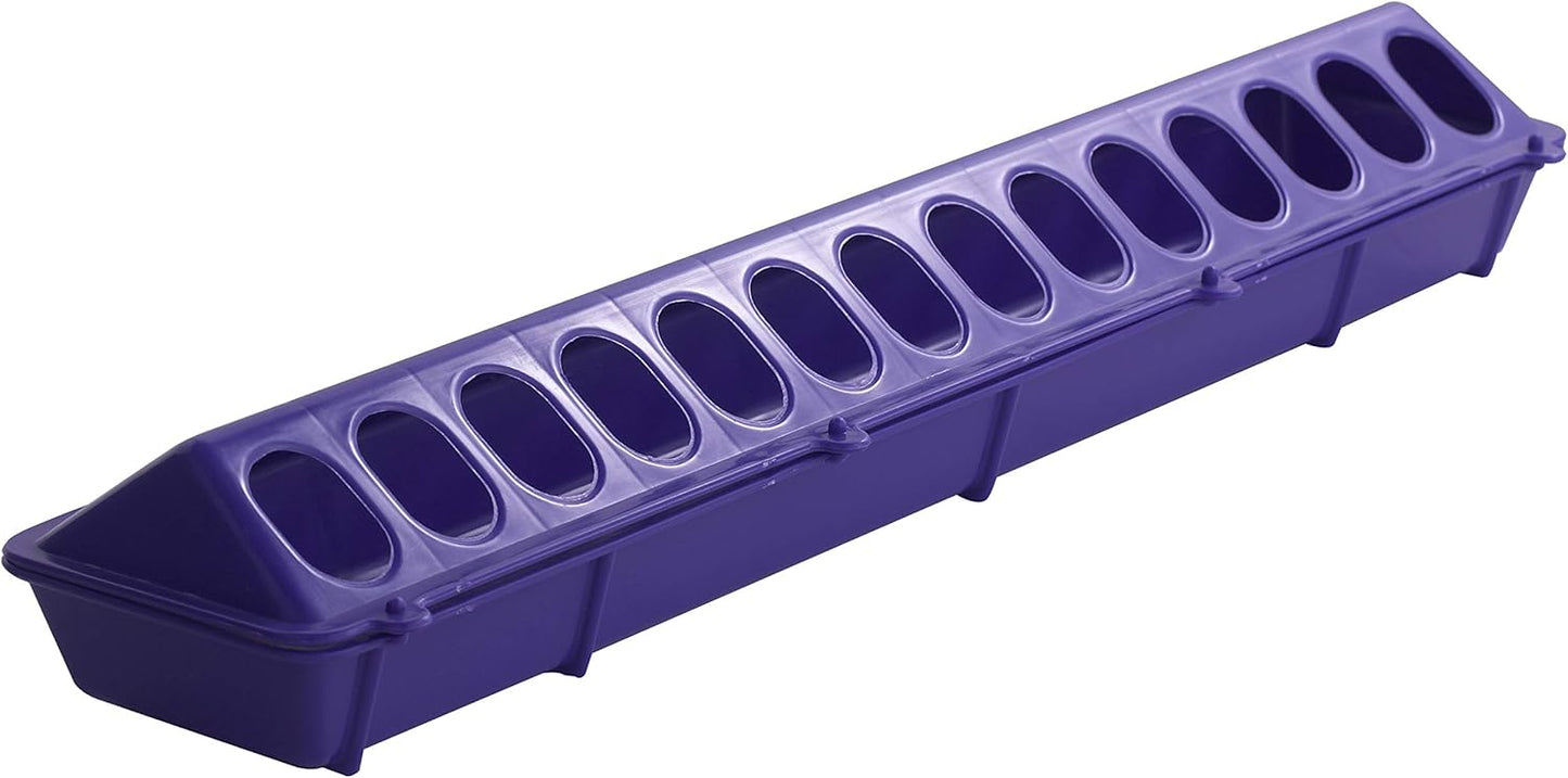 Little Giant 20" Plastic Flip-Top Poultry Ground Feeder, Purple Chickens Birds