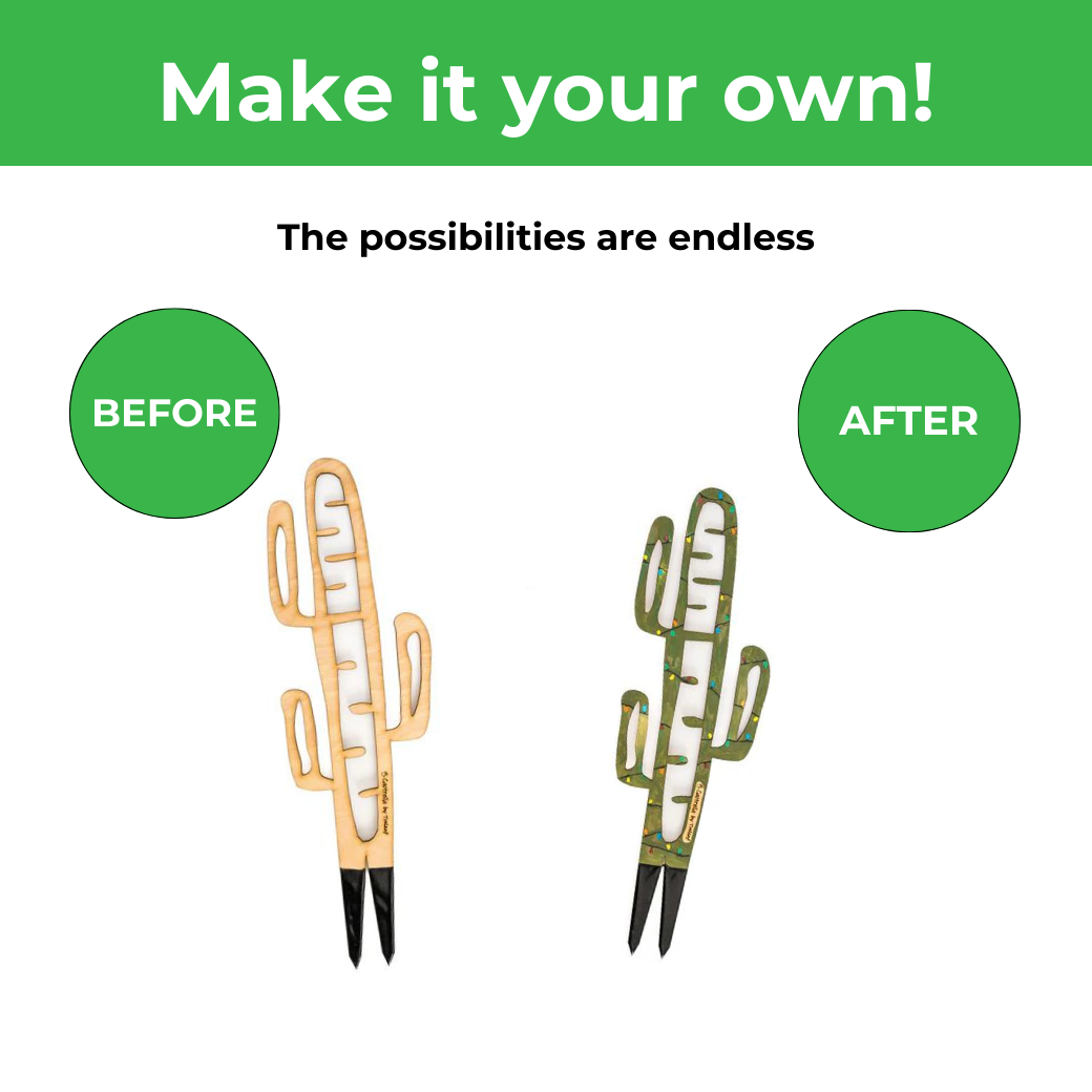 BARE™ Cactrella™ - Customizable wooden plant support - Inspired by the Barrel Cactus