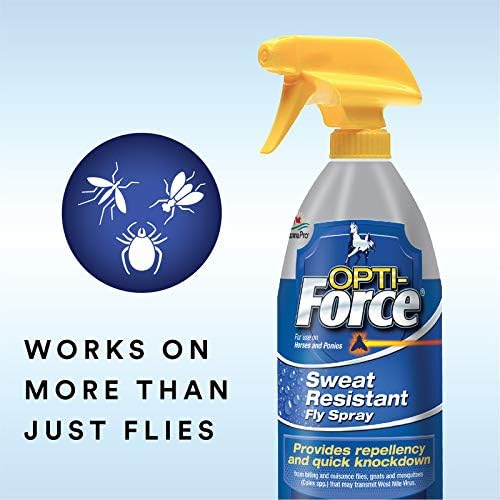 Manna Pro Opti-Force Sweat Resistant Fly Spray for Horses 32 oz.