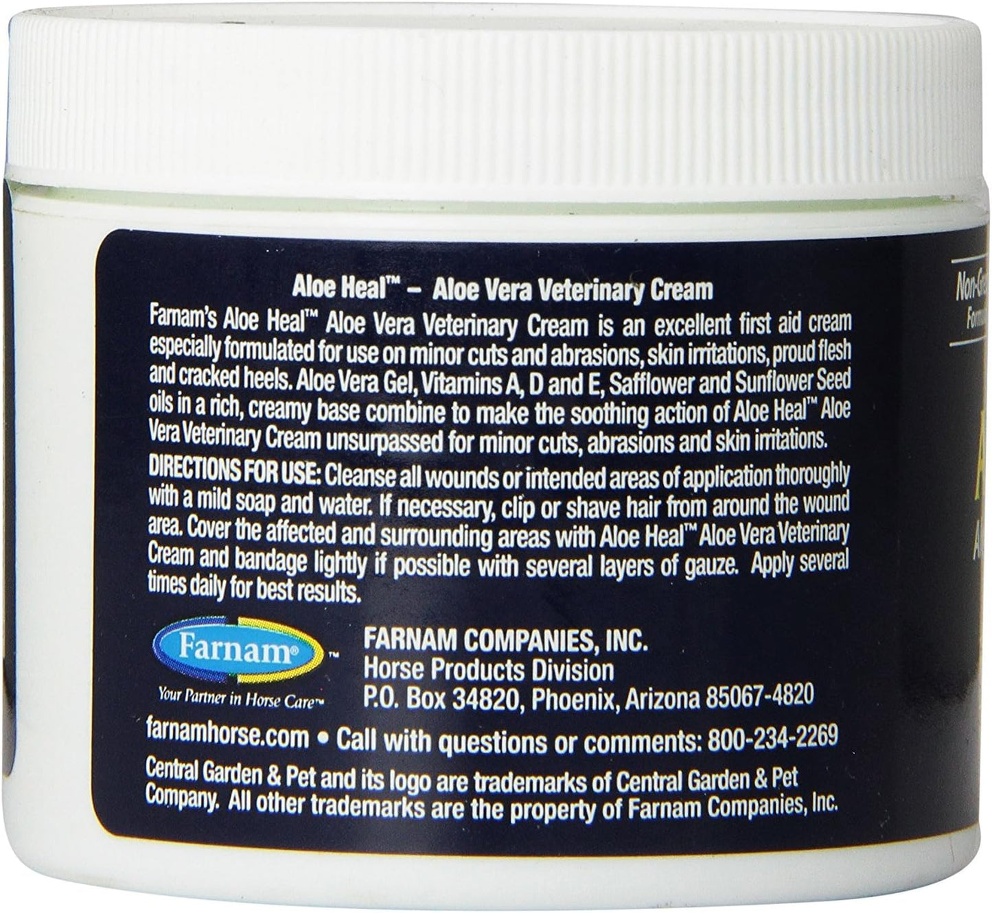 Farnam Aloe Heal Veterinary Cream 4 oz. Horses Dogs Wound Care Aloe Vera Healing