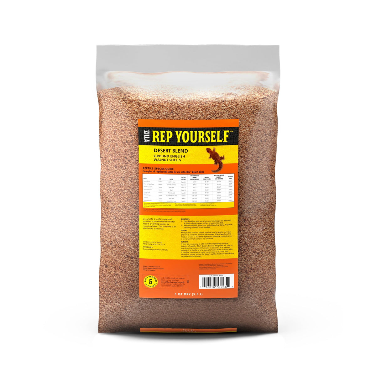 Sustrato de cáscaras de nogal negro molidas Desert Blend, 5 cuartos de galón