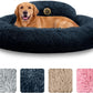 Medium Calming Dog Bed 30in Donut Plush Washable Bed Up to 45lbs