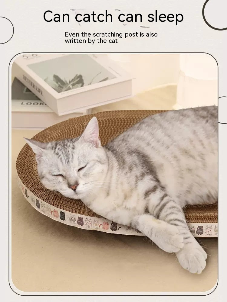 Cat Scratch Board And Cat Nest Integrated, Wear-resistant And Non Falling Debris