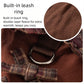 Cozy Brown Plaid Pet Sweater Dress - Fleece-Lined Dog Skirt And Cat Winter Clothes With Ruffle Trim