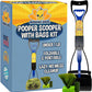 Dog Pooper Scooper Kit with Waste Bags & Holder Long Handle Cleanup Set