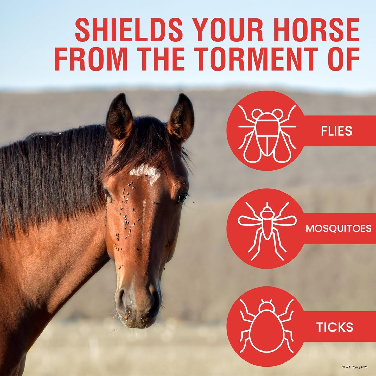 Absorbine UltraShield Red Insect Repellent Horse Livestock Spray 32 oz.