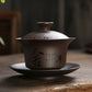 180ml Vintage Purple Clay Gaiwan – Handmade Chinese Lidded Teacup