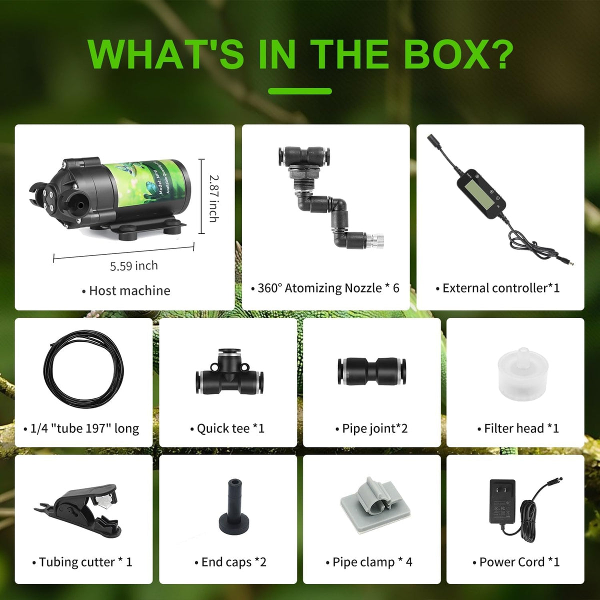 Automatic Reptile Mister with Timer & 6 Nozzles