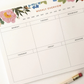 Botanical Weekly Overview Notepad
