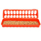 Little Giant 20" Plastic Flip-Top Poultry Ground Feeder, Red Chickens Birds