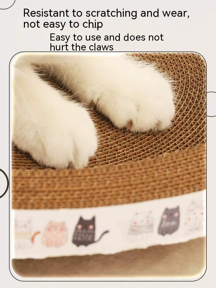 Cat Scratch Board And Cat Nest Integrated, Wear-resistant And Non Falling Debris