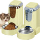Automatic Cat Feeder & Water Dispenser Set, Steel Bowls, 1 Gallon