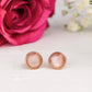 Pebble Stud Earrings - Rose Gold