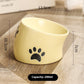 Drinking Water Neck Protection Pet Ceramic Oblique Mouth High Foot Food Basin