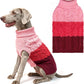 Color Block Cable Knit Dog Sweater – Turtleneck Pullover XS–XL