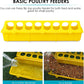 Little Giant 20" Flip-Top Chick & Poultry Feeder Yellow Snap-Lock Spill Yellow 2PCK
