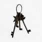 Antique Key Set with Ring, Cast Iron Set of 3 Shelf Display