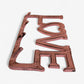 Love Wall Hook Rack with Heart, Cast Iron for Keys, Scarves or Jewelry