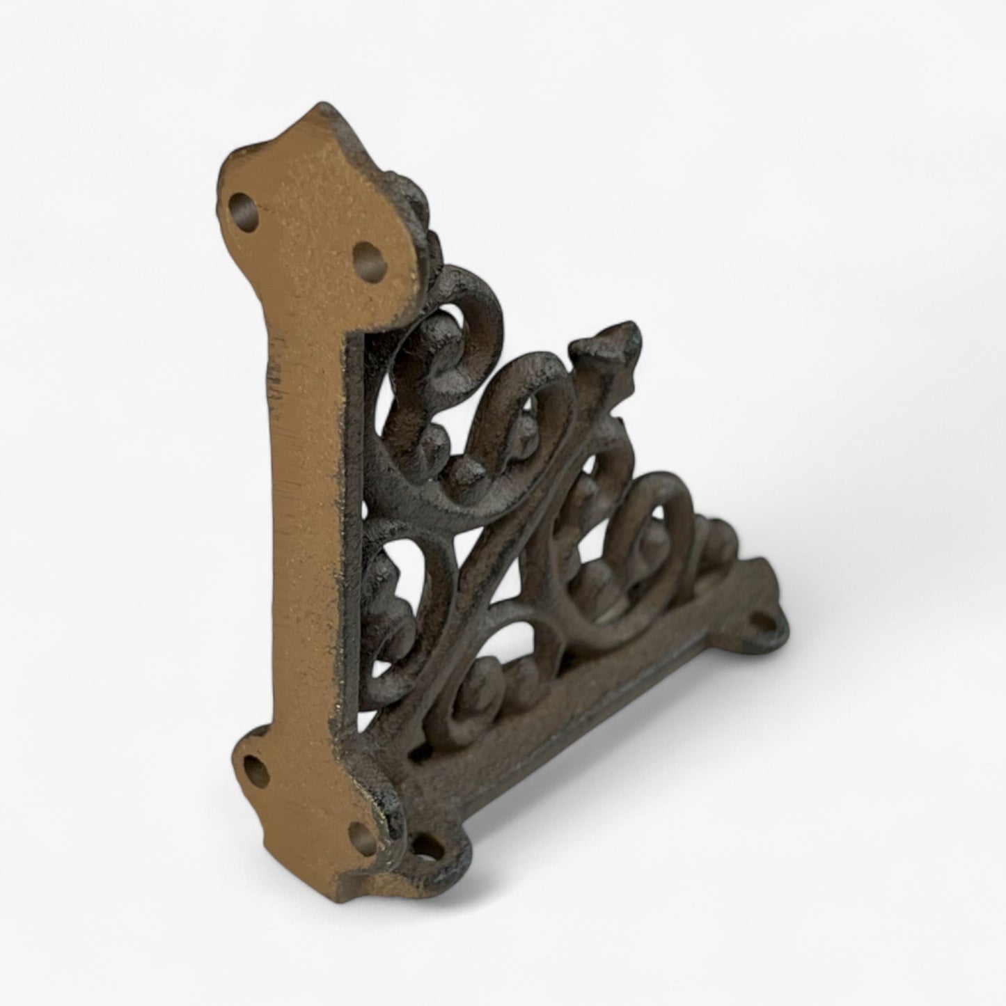 Scroll Shelf Bracket, Cast Iron Vintage Ornate Wall Mount Support