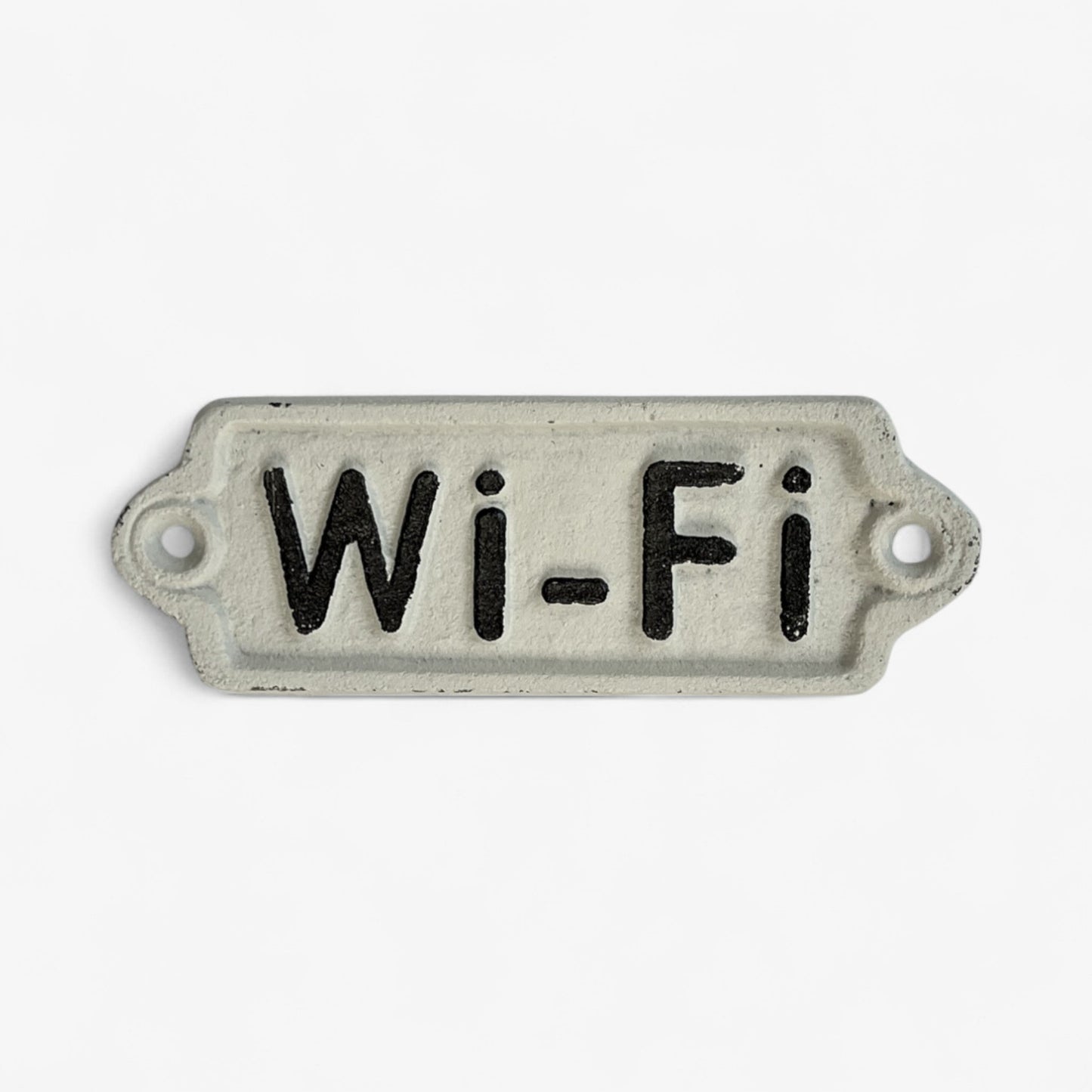 Wi-Fi Enamel Metal Wall Plaque, Vintage Cafe and Office
