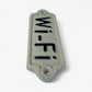 Wi-Fi Enamel Metal Wall Plaque, Vintage Cafe and Office