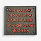 Redneck Pride Cast Iron Wall Sign, Black and Gold Porch Decor