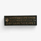 Late to Work Cast Iron Wall Sign, Black and Gold Office