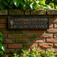 Late to Work Cast Iron Wall Sign, Black and Gold Office