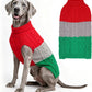 Color Block Cable Knit Dog Sweater – Turtleneck Pullover XS–XL