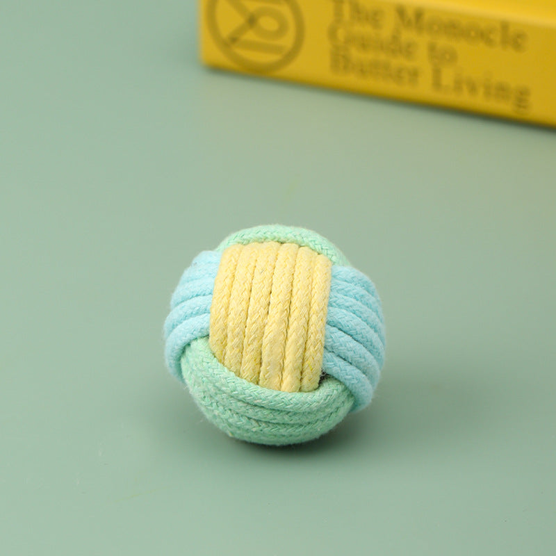 Handmade Cat Hair Ball Plush Cotton Ball To Relieve Boredom Self Training Interactive Toys For Grinding Pet Teeth