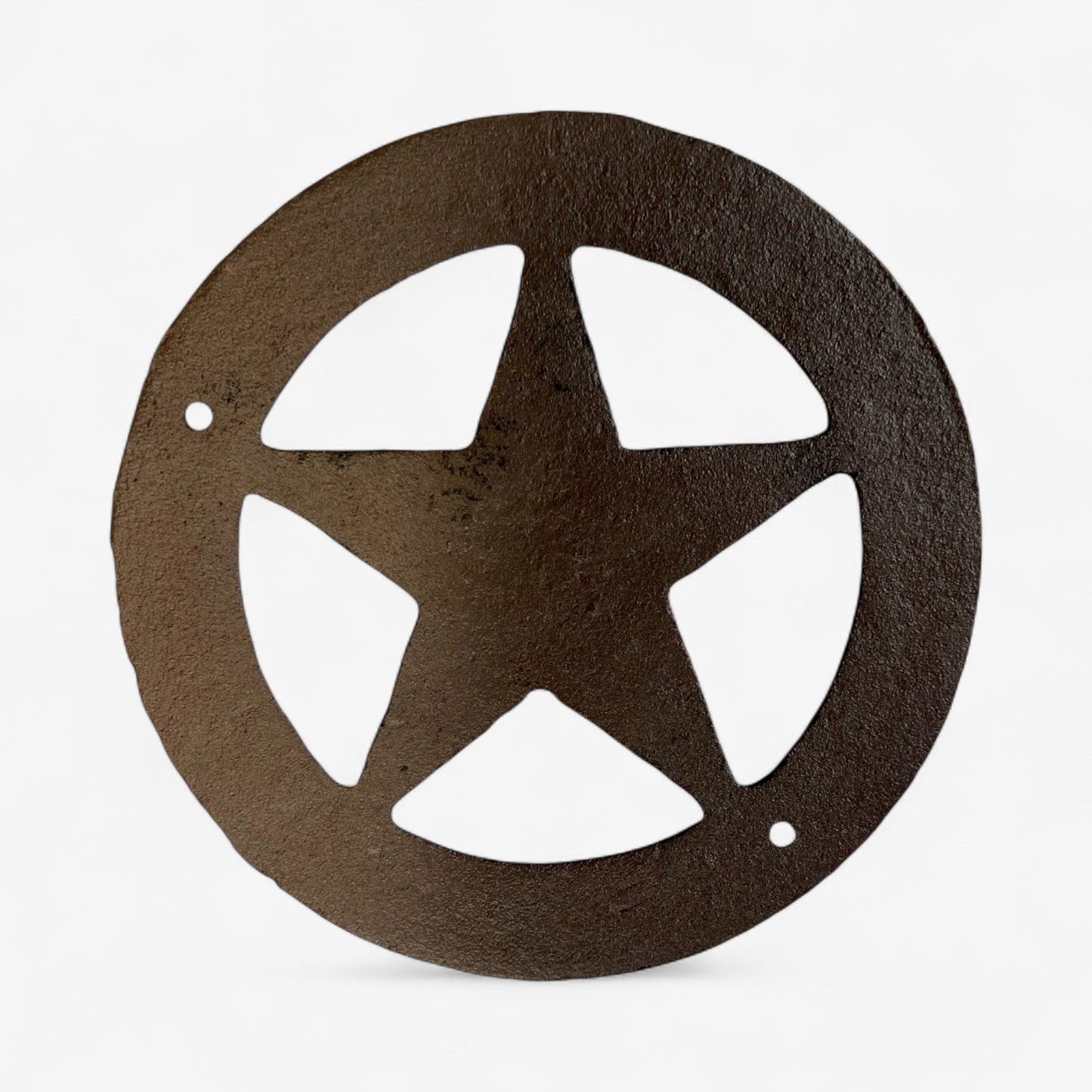 Star Badge Wall Plaque, Cast Iron Western Barn Star Decor