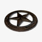 Star Badge Wall Plaque, Cast Iron Western Barn Star Decor