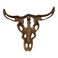 Bull Skull Wall Plaque, Cast Iron Western Ranch Wall Decor