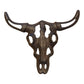 Bull Skull Wall Plaque, Cast Iron Western Ranch Wall Decor