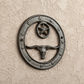 Longhorn and Star Plaque, Western Cast Iron Ranch Wall Decor
