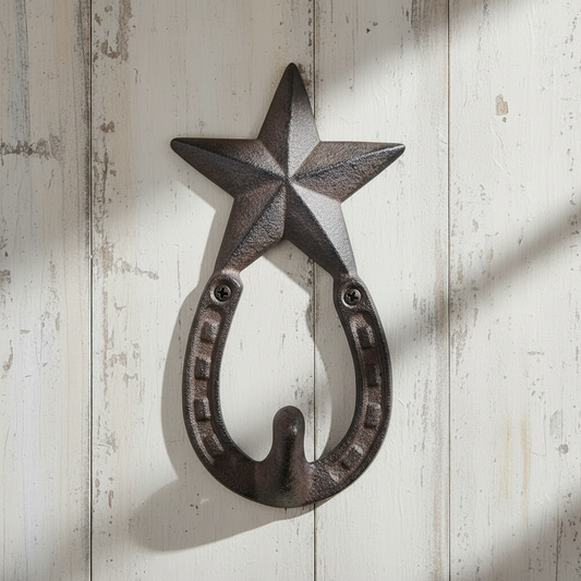 Star Wall Hook, Cast Iron for Towels, Keys, Leashes or Hats