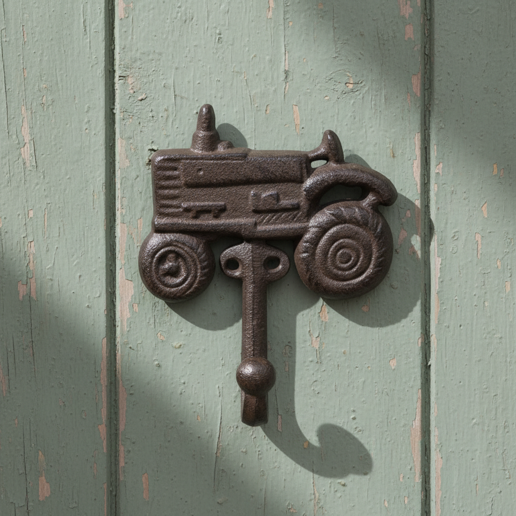 Tractor Wall Hook, Cast Iron for Coats, Keys or Leashes