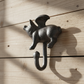 Flying Pig Wall Hook, Cast Iron Left Facing for Keys, Towels or Hats