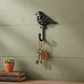 Bird Wall Hook, 7-Inch Cast Iron for Coats, Keys or Hats