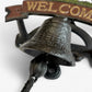 Cow Welcome Bell Sign, Cast Iron Farmhouse Front Door Decor